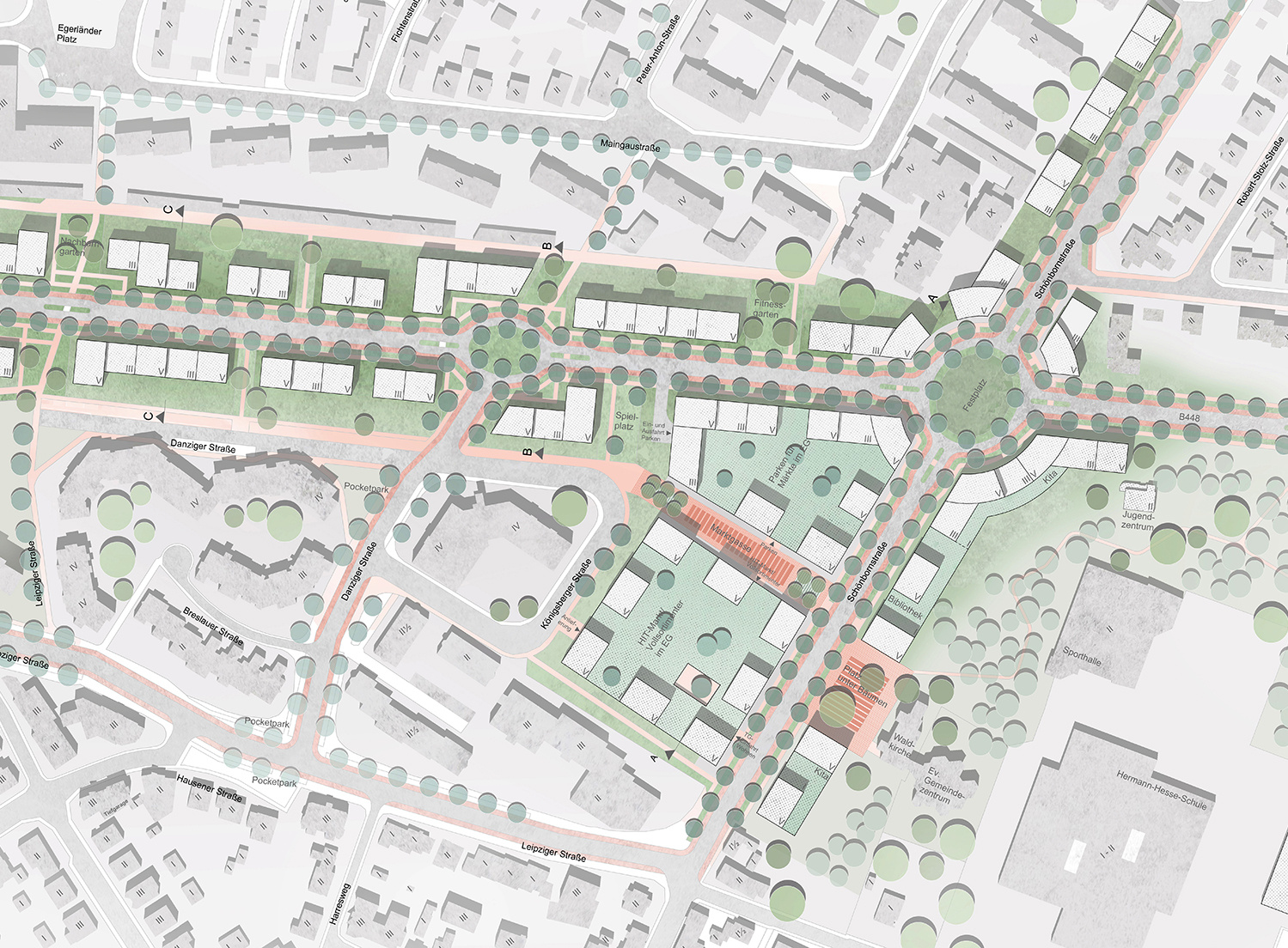 Stadtquartier an der rückgebauten B448, Wettbewerb